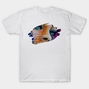 Girl Graffiti Splash Art Print T-Shirt